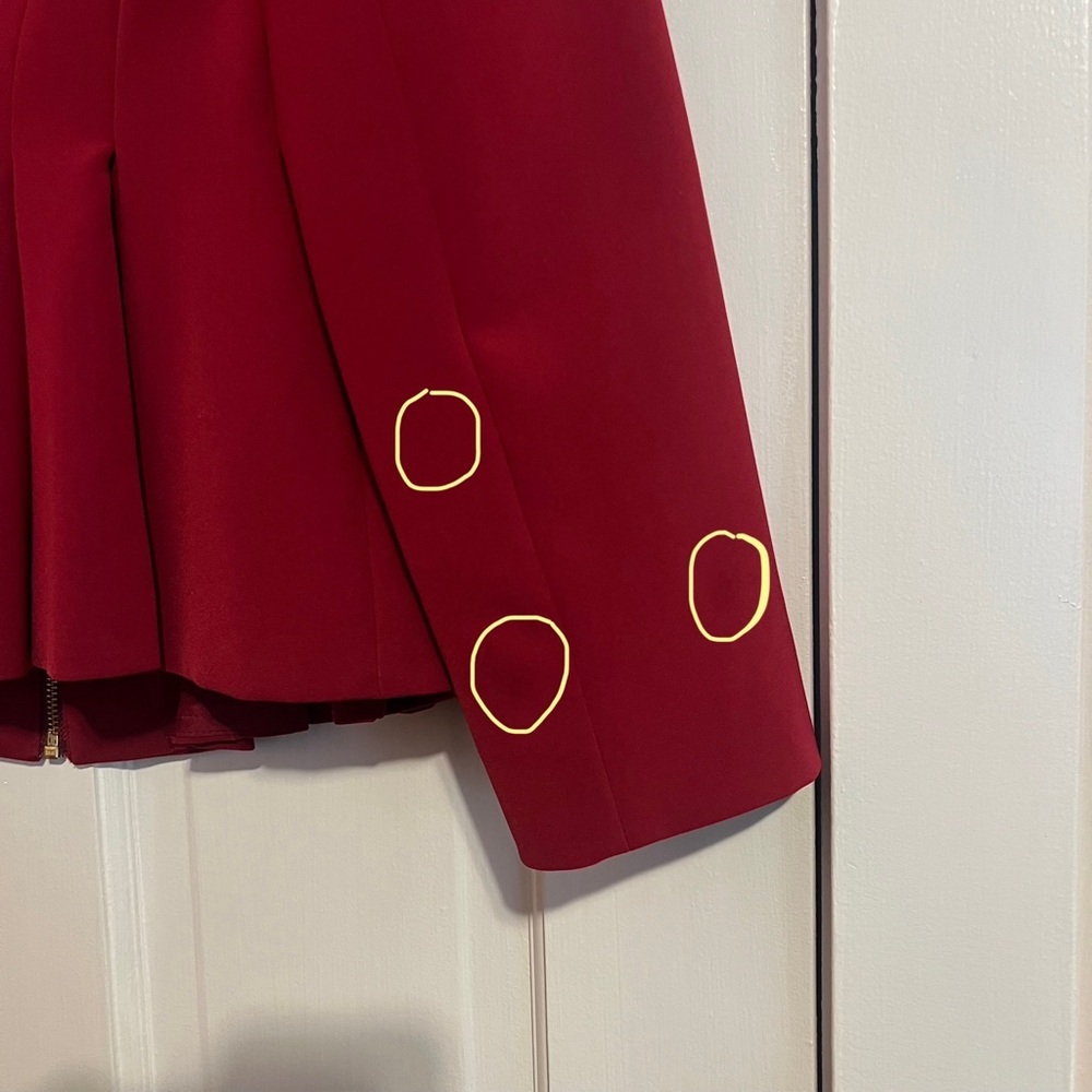 DONNA KARAN RED RASPBERRY FUCHSIA PEPLUM BLAZER JACKET SIZE 4 - Picture 7 of 7